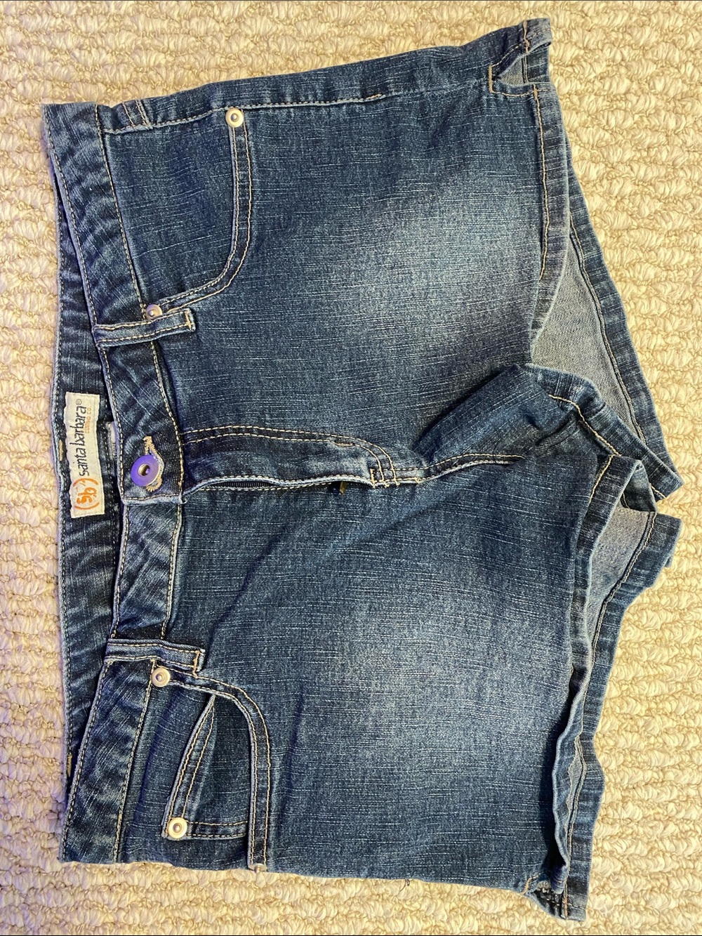 Dark Blue Denim Jean Cutoff Shorts